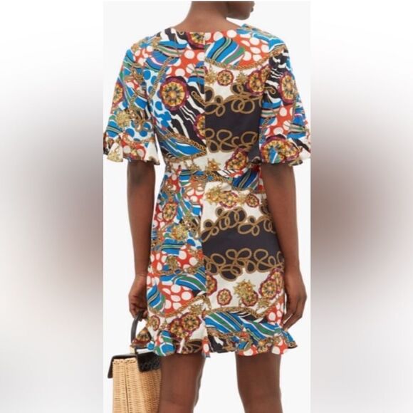 NWT RHODE Hailey Chain-print Cotton-voile Mini
Dress In Cream Multi Size 2 - Picture 6 of 16